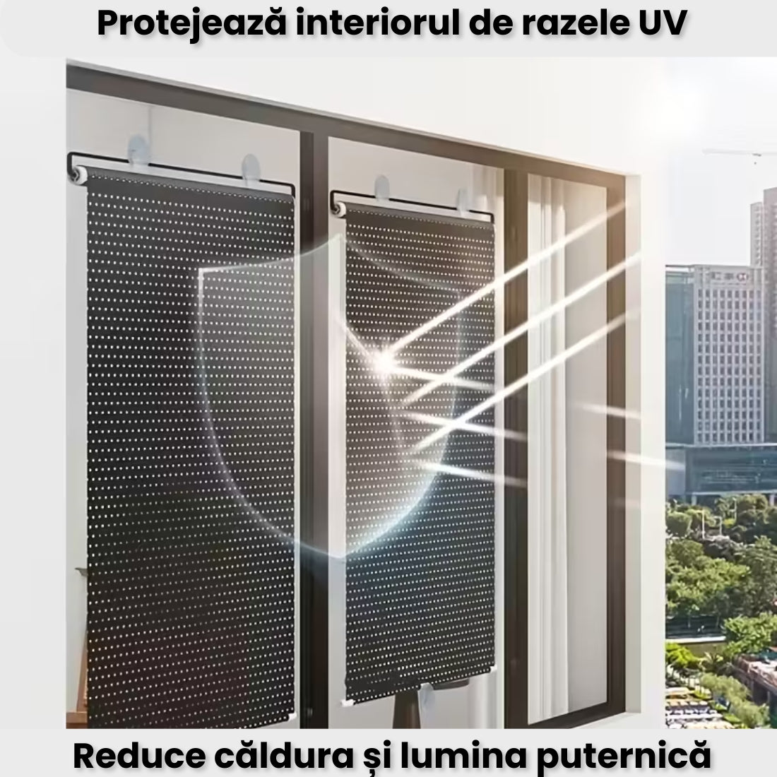 Jaluzea de fereastra cu fixare simpla 125x68cm – Portabila, reglabila