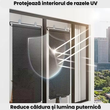 Jaluzea de fereastra cu fixare simpla 125x68cm – Portabila, reglabila