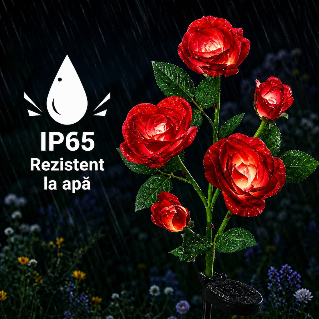 1+1 GRATIS! Trandafiri Solari LED – Eleganță și Lumină Magică pentru Grădina Ta