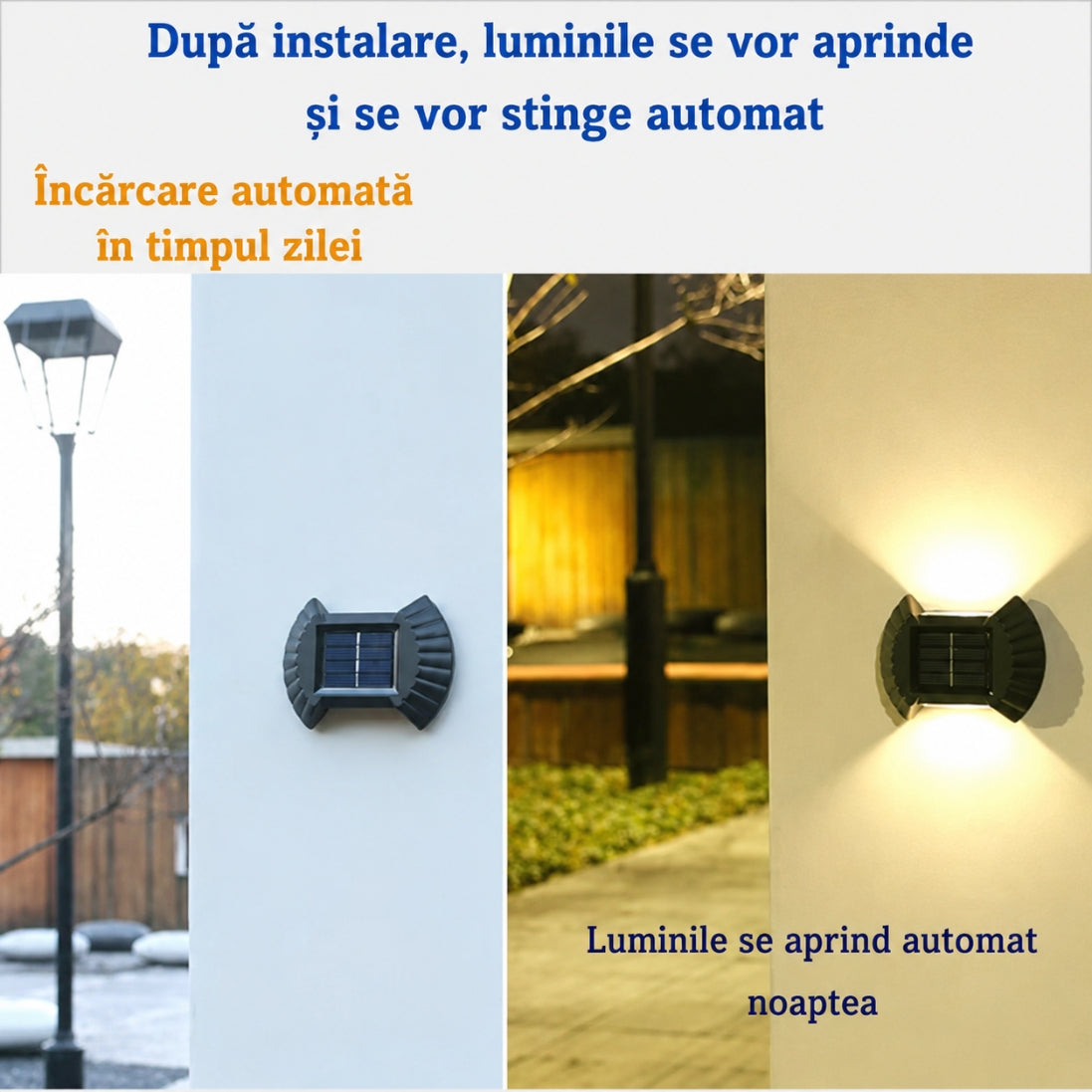 Lămpi Solare de Perete Tip Scoică – Set 6 Bucăți, Rezistente la Apă IP65