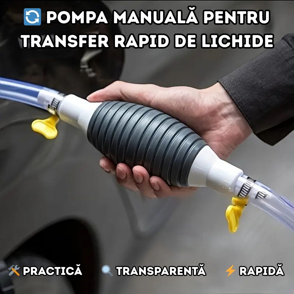 Pompă Manuală pentru Transfer Rapid de Lichide – Practică, Rapidă și Ușor de Folosit