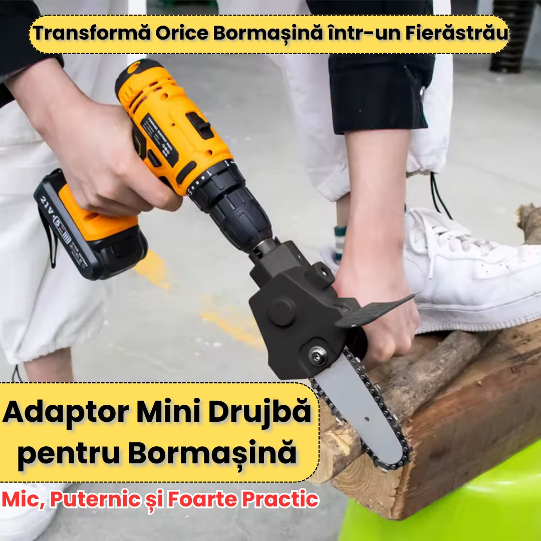 Adaptor Mini Drujbă pentru Bormașină – Tăiere Rapidă și Precizie Maximă