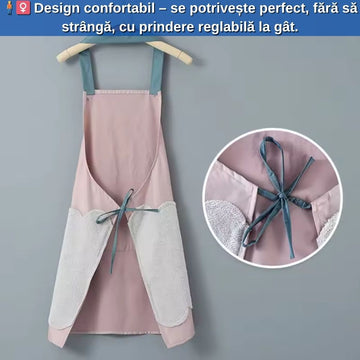 Șorț Rezistent la Ulei și Pete – Impermeabil, Cu Design Modern și Buzunar Mare