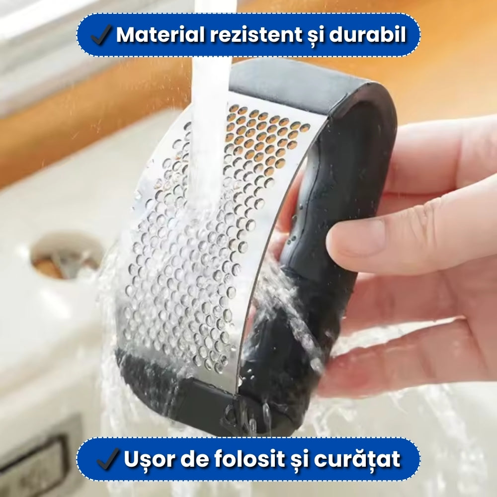 Presă Usturoi Profesională din Oțel Inoxidabil Premium – Zdrobire Rapidă
