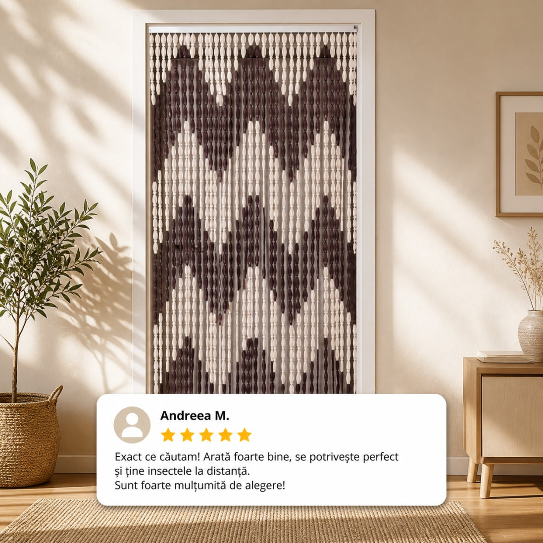 Cortina Anti-Insecte cu Model Elegant 100x200 cm – Aer Proaspăt Fără Țânțari