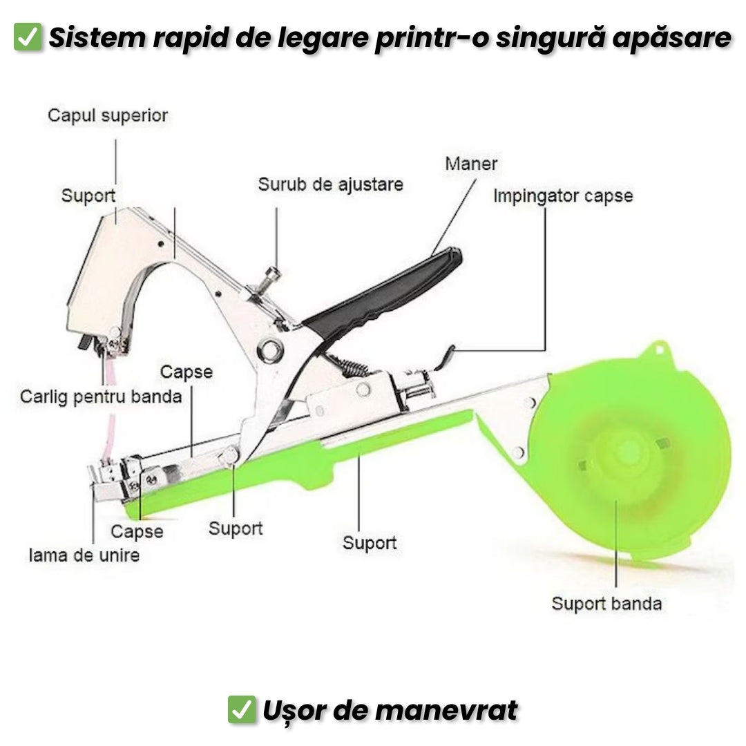 Aparat de Legat pentru Grădină și Vie – 10 Role Incluse
