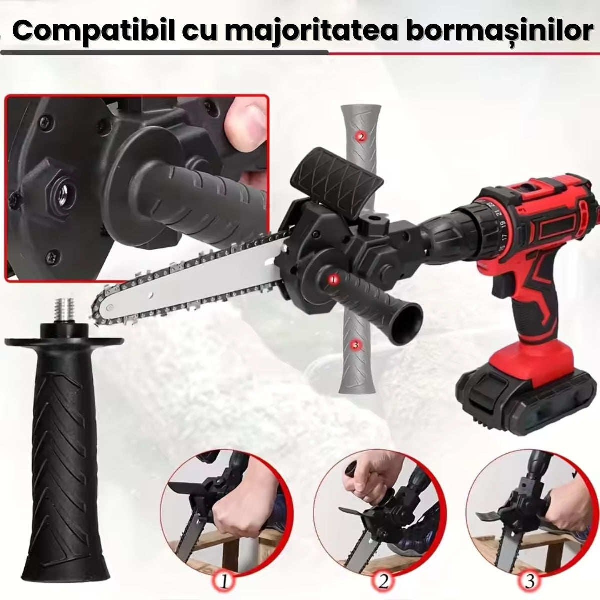 Adaptor Mini Drujbă pentru Bormașină – Tăiere Rapidă și Precizie Maximă