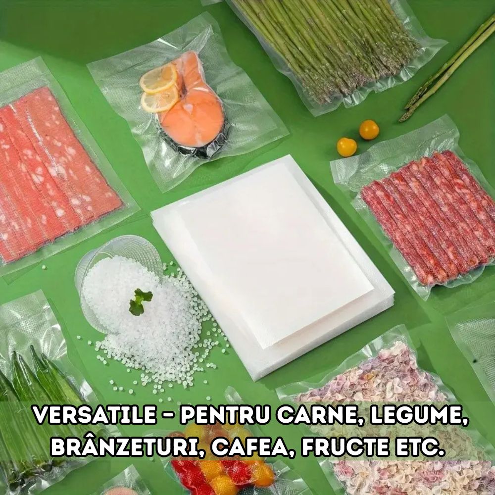 Set 100 Pungi de Vidat Gofrate 17x25 cm – Compatibile cu Toate Aparate de Vidat