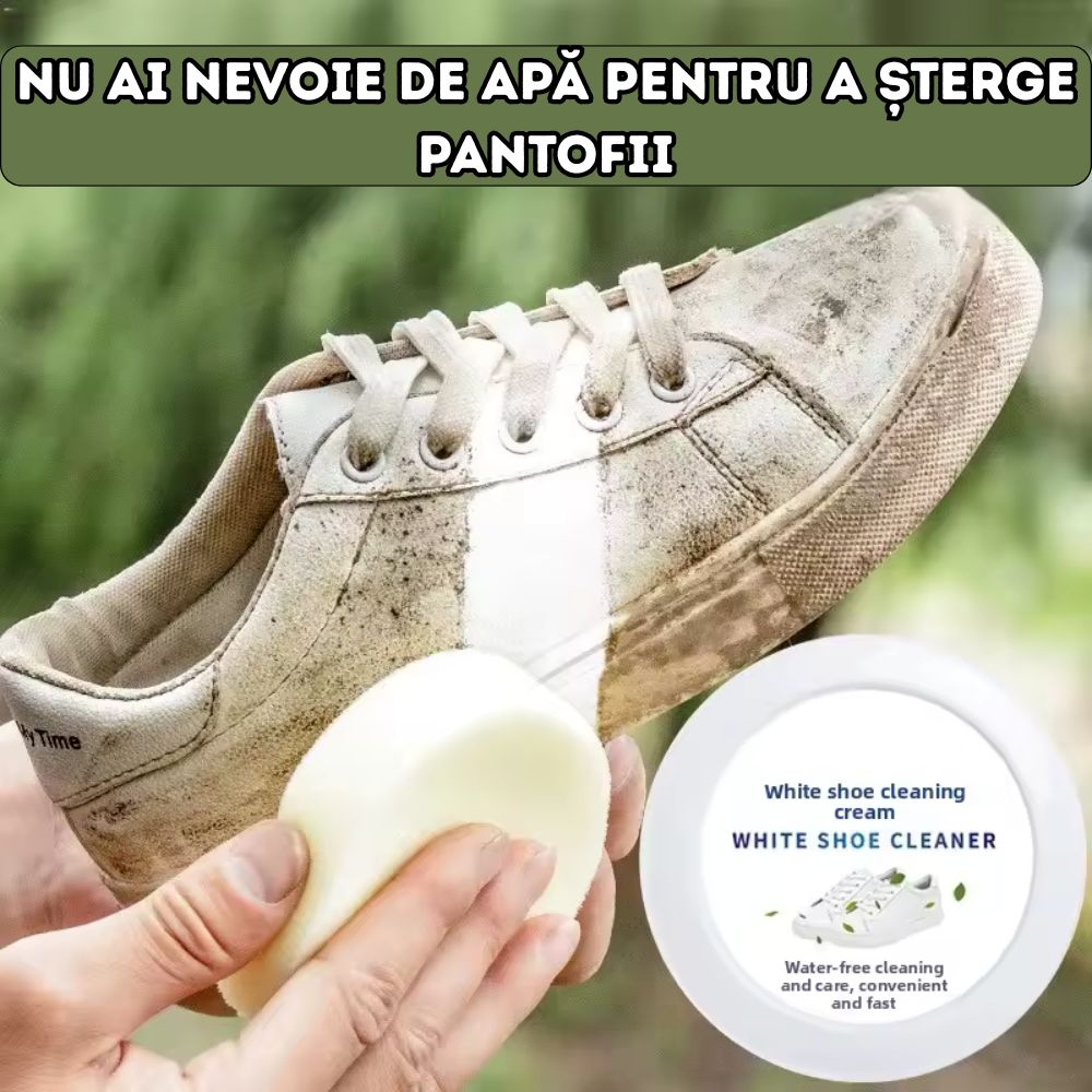 Cremă Magică Multifuncțională de Curățare Pantofi și Suprafețe - Aplicare rapidă fără apă