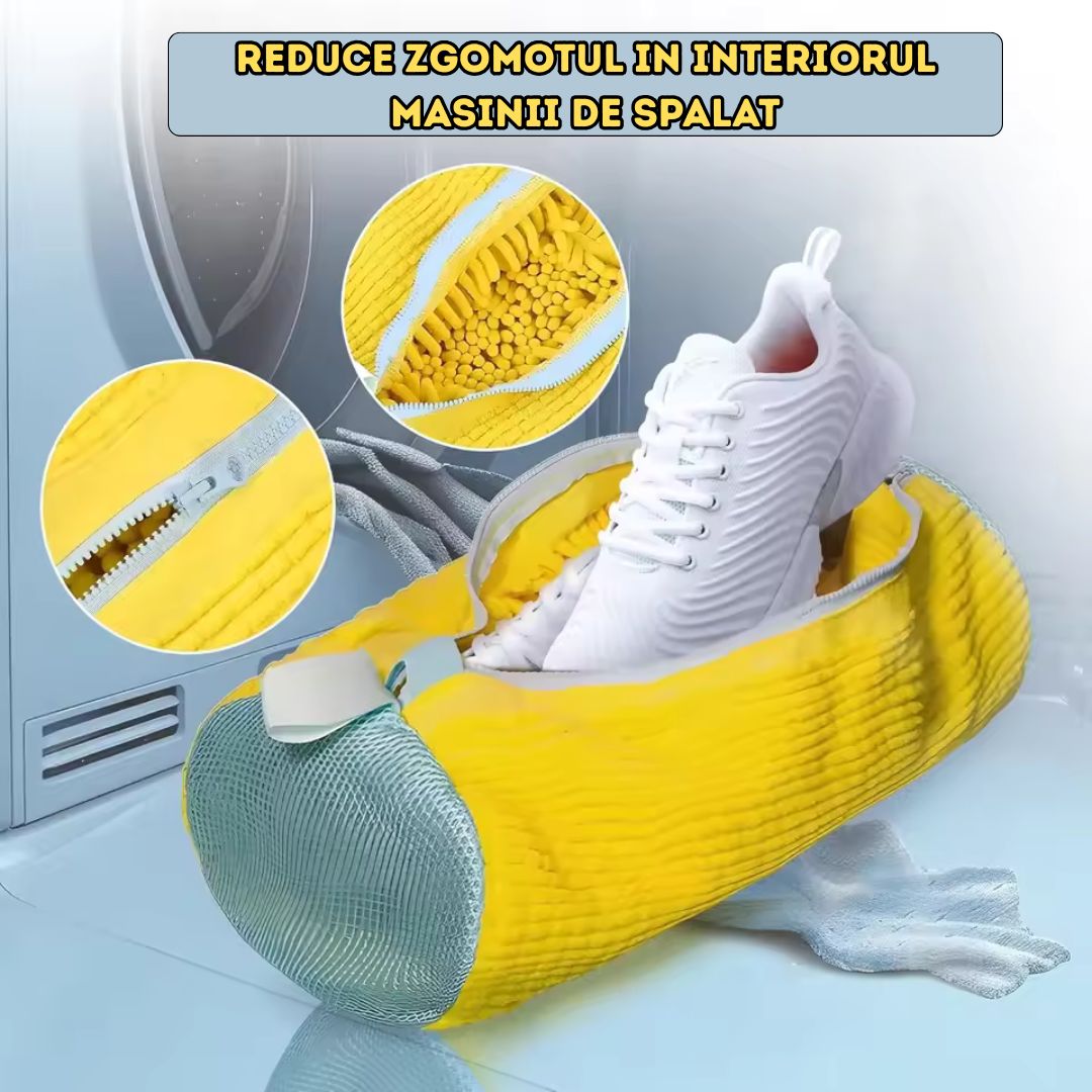 Set 1+1 Saci pentru Spălat Pantofi – Material Moale si Rezistent la Deformare, Protejeaza Incaltamintea si Masina