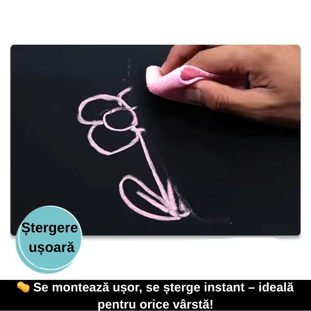Tăblă de Scris Autocolantă 45x200 cm – Perfectă pentru Copii, Birou sau Casă!
