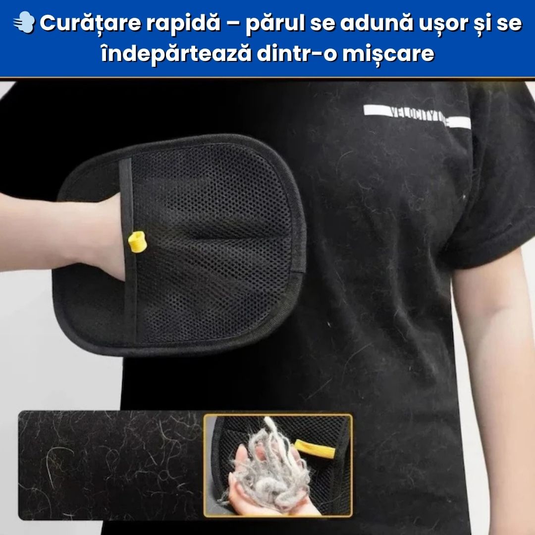 Mănușă pentru Îndepărtarea Părului de Animale – Curățenie Fără Efort!