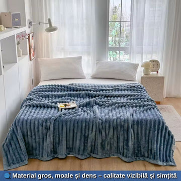Pătură Cocolino Calitate Extra – Material Gros, Moale și Călduros (200x230 cm)