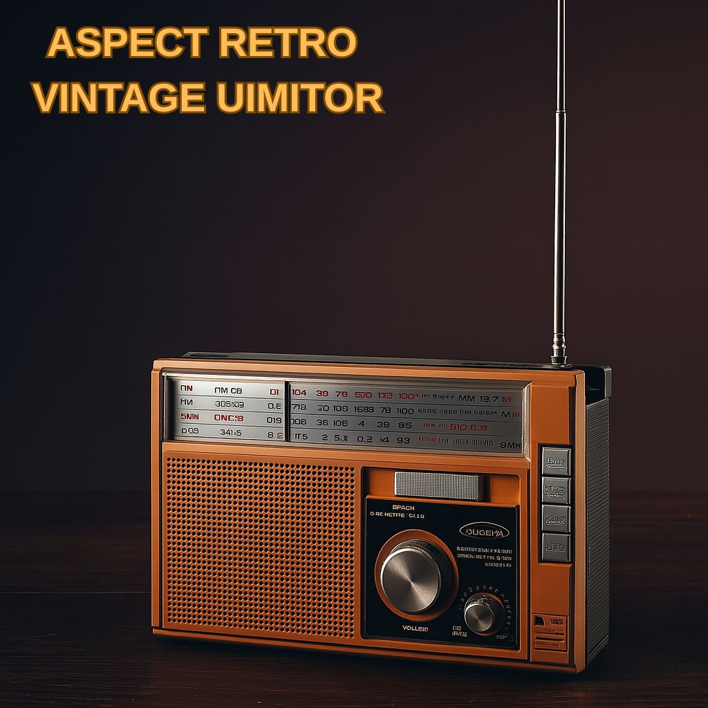 Radio cu aspect vintage - Incarcare solara, lanterna led , card SD