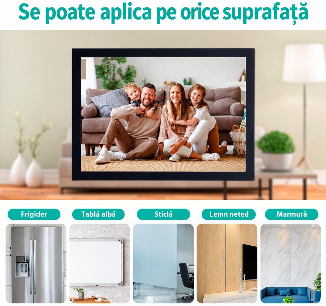 Set 8 Rame Magnetice A4 pentru Fotografii – Prindere Rapidă și Ușoară