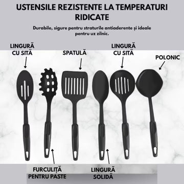 Set 13 Piese Oale și Tigăi Antiaderente cu Accesorii - Eleganță și Performanță în Bucătăria Ta