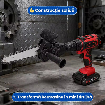 Adaptor Mini Drujbă pentru Bormașină – Tăiere Rapidă și Precizie Maximă