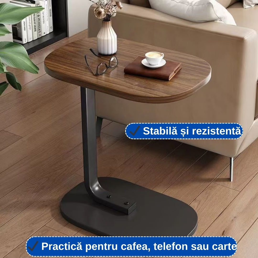 Măsuță Ovală Laterală pentru Cafea – Design Modern și Stabil