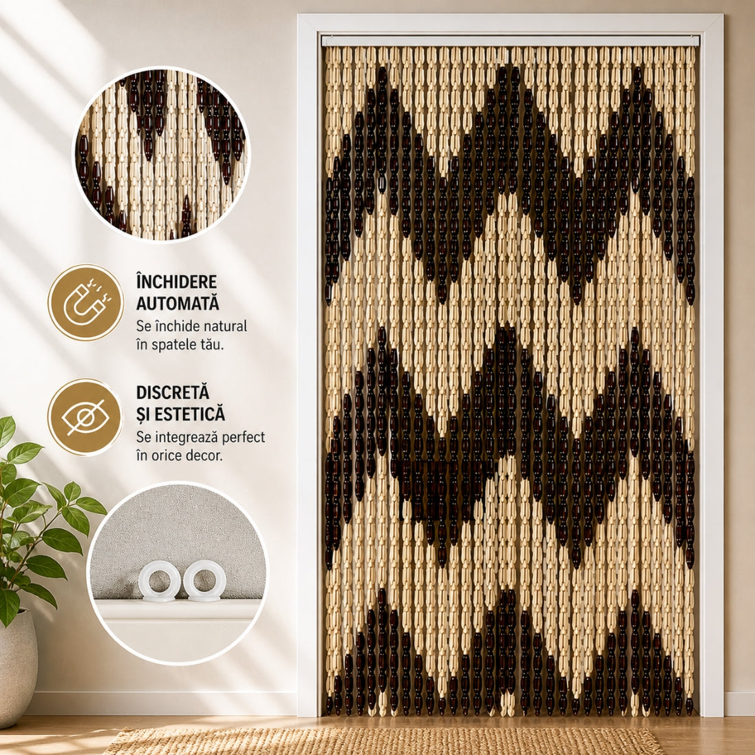 Cortina Anti-Insecte cu Model Elegant 100x200 cm – Aer Proaspăt Fără Țânțari