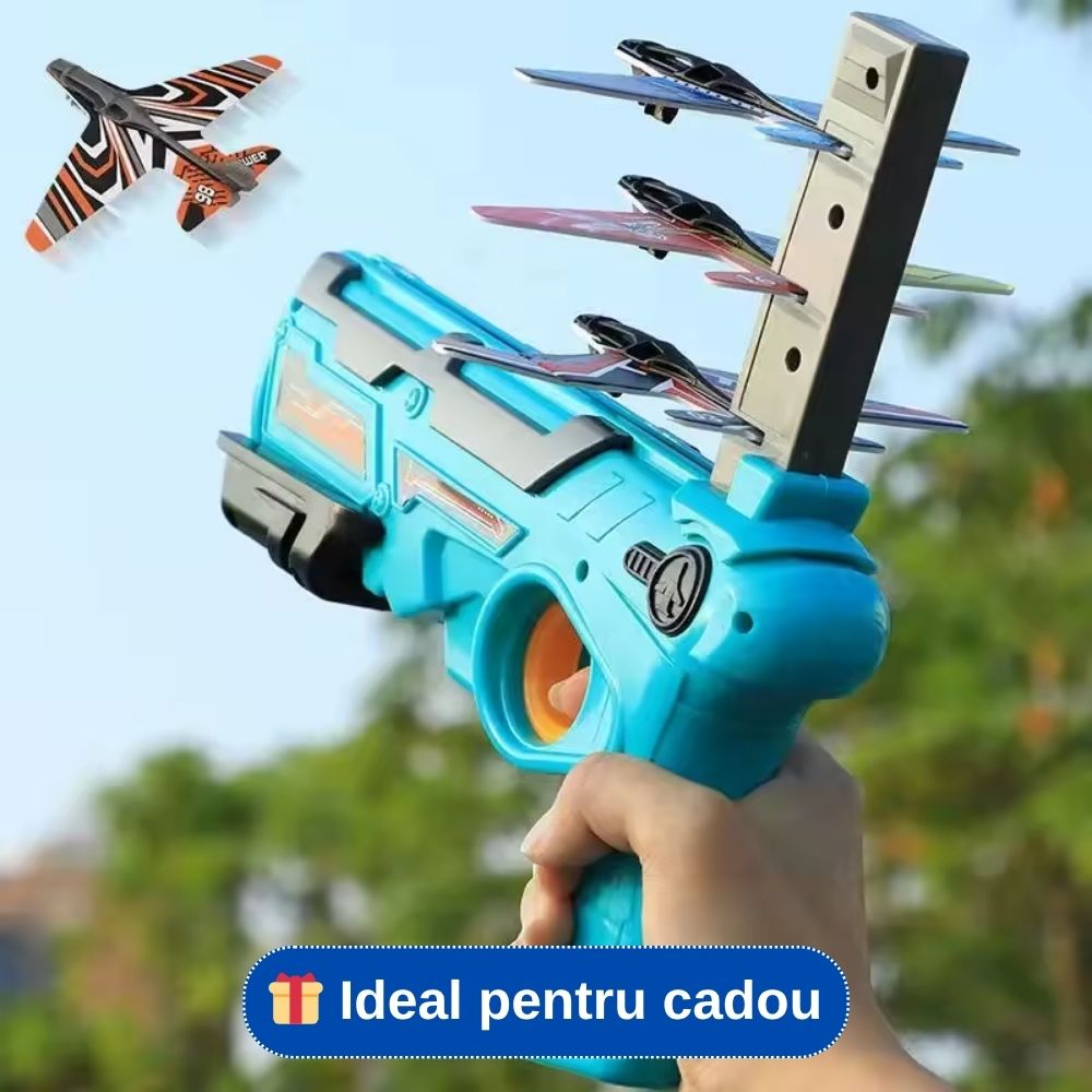 Pistol Lansator de Avioane de Jucărie – Distracție, Mișcare și Aventură pentru Copii!