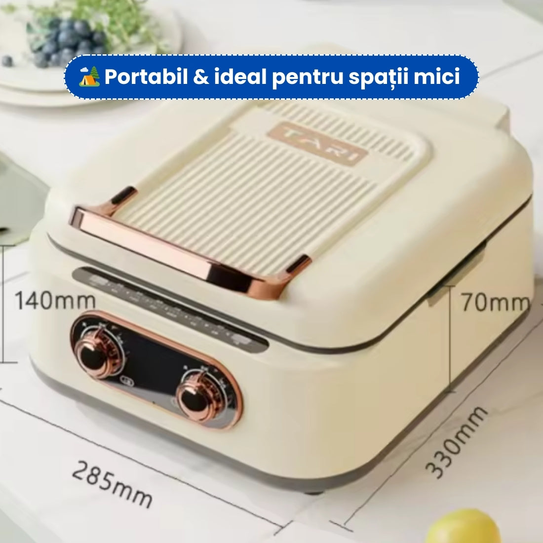 Mini Cuptor + Grill + Tigaie 3 în 1 – Ideal pentru orice bucatarie