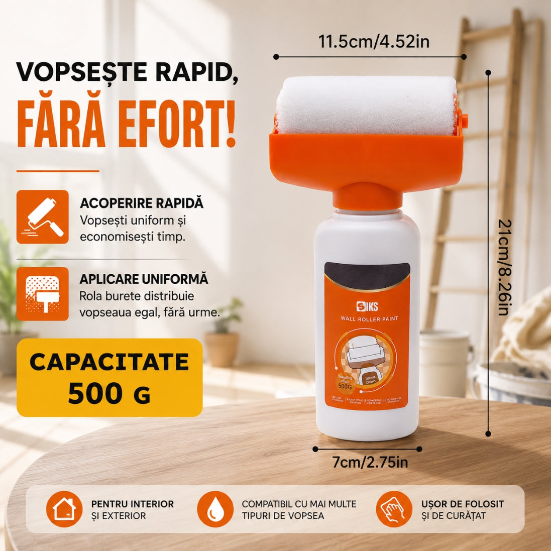 Trafalet pentru Vopsea cu Rezervor 500 ml – Vopsire Rapidă și Fără Stropi