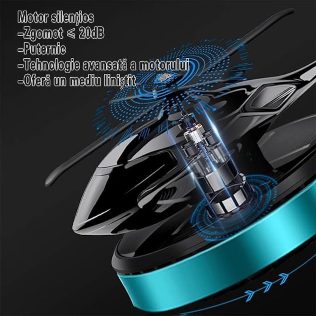Odorizant auto tip Elicopter incarcare solara - Difuzor de arome cu ulei esential