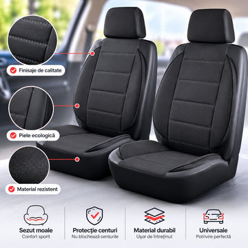 Set Huse Universale pentru Scaune Auto – Sezut Moale și Protecție pentru Centuri