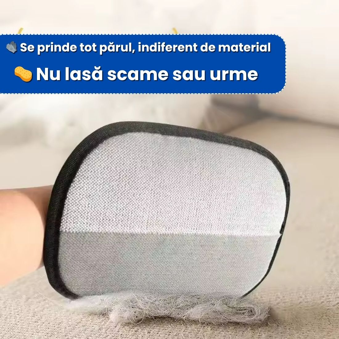 Mănușă pentru Îndepărtarea Părului de Animale – Curățenie Fără Efort!