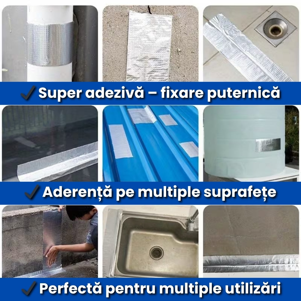 Bandă Adezivă Profesională Anti-Scurgeri 5M x 5CM – Fixare Durabilă pentru Orice Suprafață