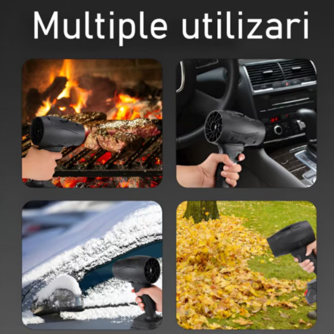 Suflantă Aer Profesională 48V cu 2 Acumulatori – Putere mare și Portabilitate