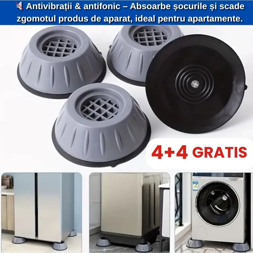 Suporturi Anti-Alunecare & Anti-Zgomot 4+4 GRATIS – Protejează Podeaua și Aparatele