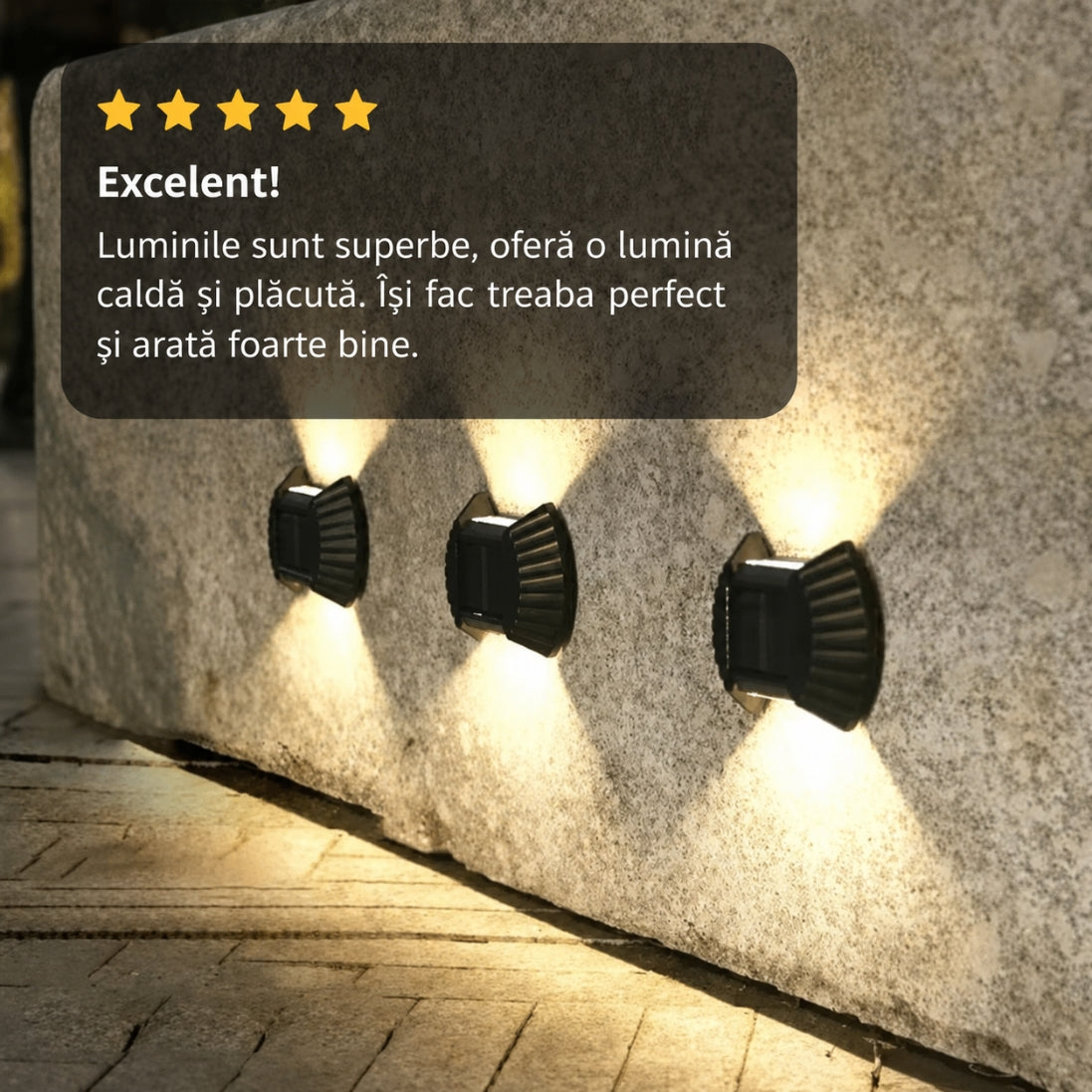 Lămpi Solare de Perete Tip Scoică – Set 6 Bucăți, Rezistente la Apă IP65