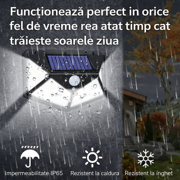 Set 6 Lămpi LED Solare cu Senzor de Mișcare – Iluminare Puternică pentru Exterior