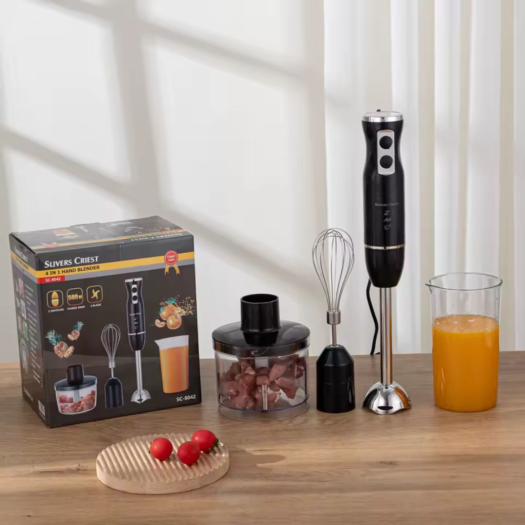 Blender de mana 5 in 1 - Otel inoxidabil, Compact si Puternic