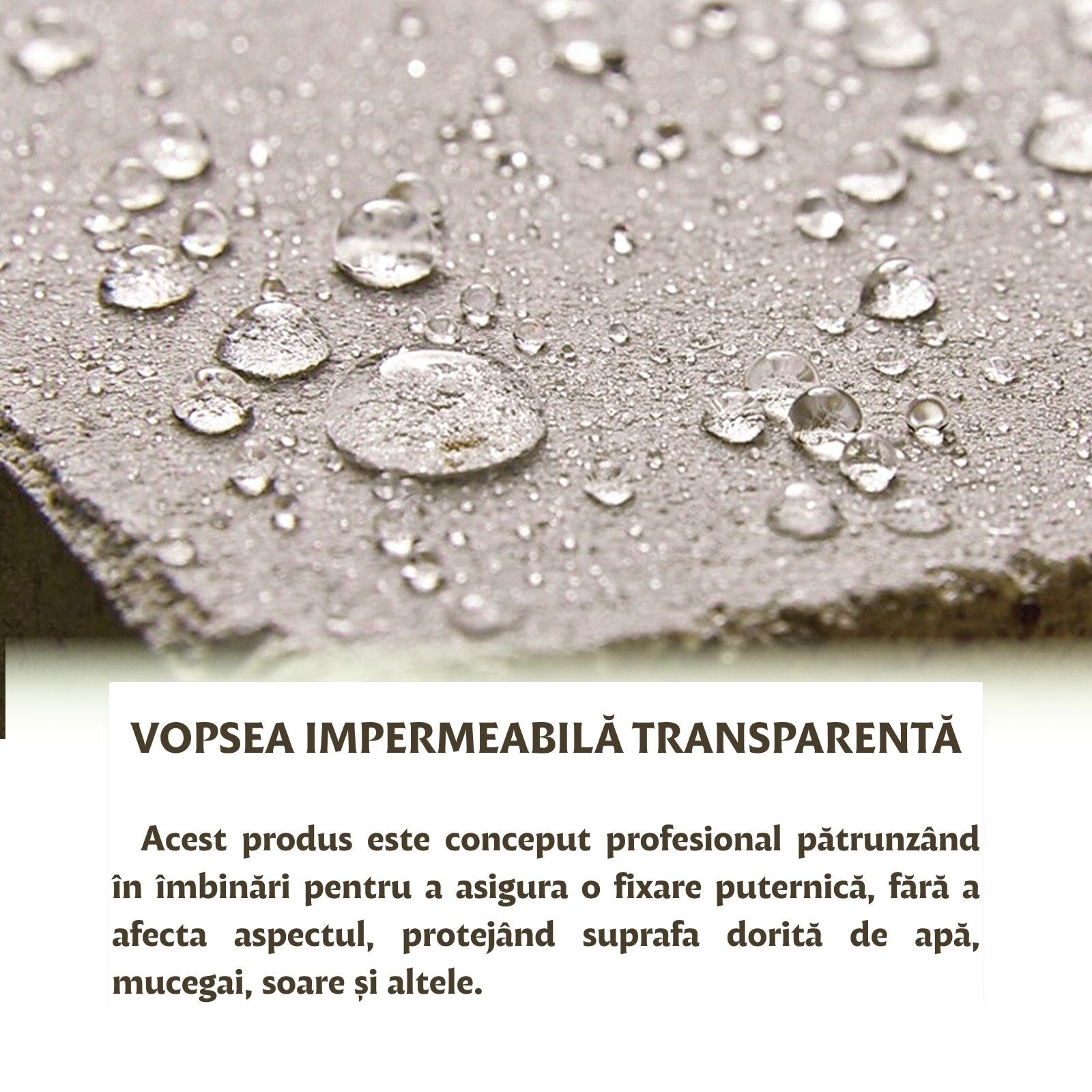 Vopsea transparenta impermeabila 500GR – Protectie invisibilă, rezistenta extrema!