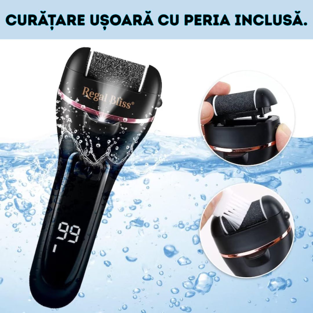 Pilă electrică pentru picioare – îndepărtare rapidă a pielii aspre și a calusurilor, set complet de pedichiură