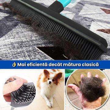 Mătură din Cauciuc – Ideală pentru Păr de Animale și Curățenie Rapidă