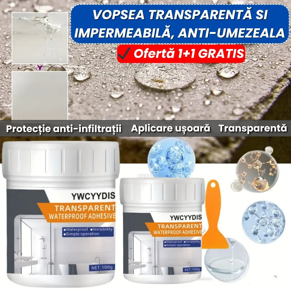 Vopsea Lichidă Anti-Infiltrații Impermeabilă 500g – Protecție Anti-Umezeală și Infiltrații