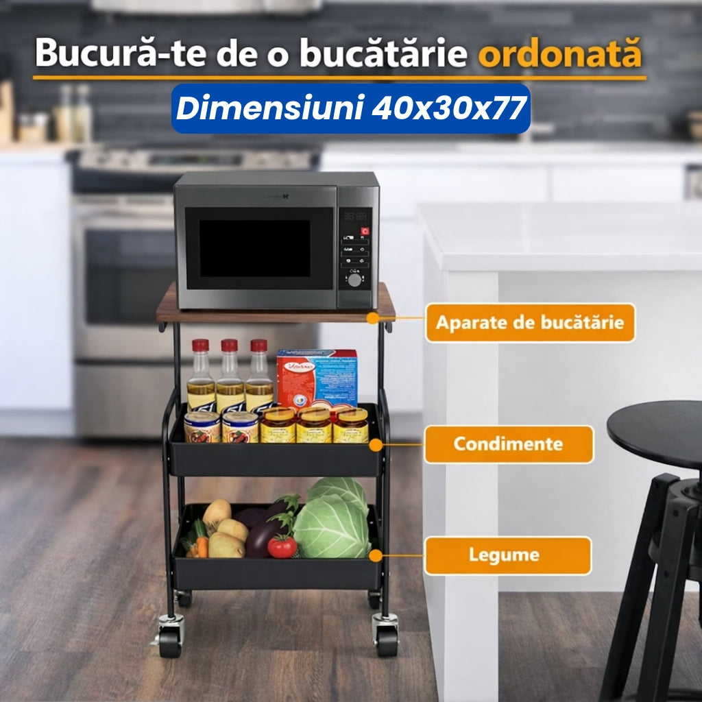 Măsuță cu Roți și Spații de Depozitare – Design Modern, Unic