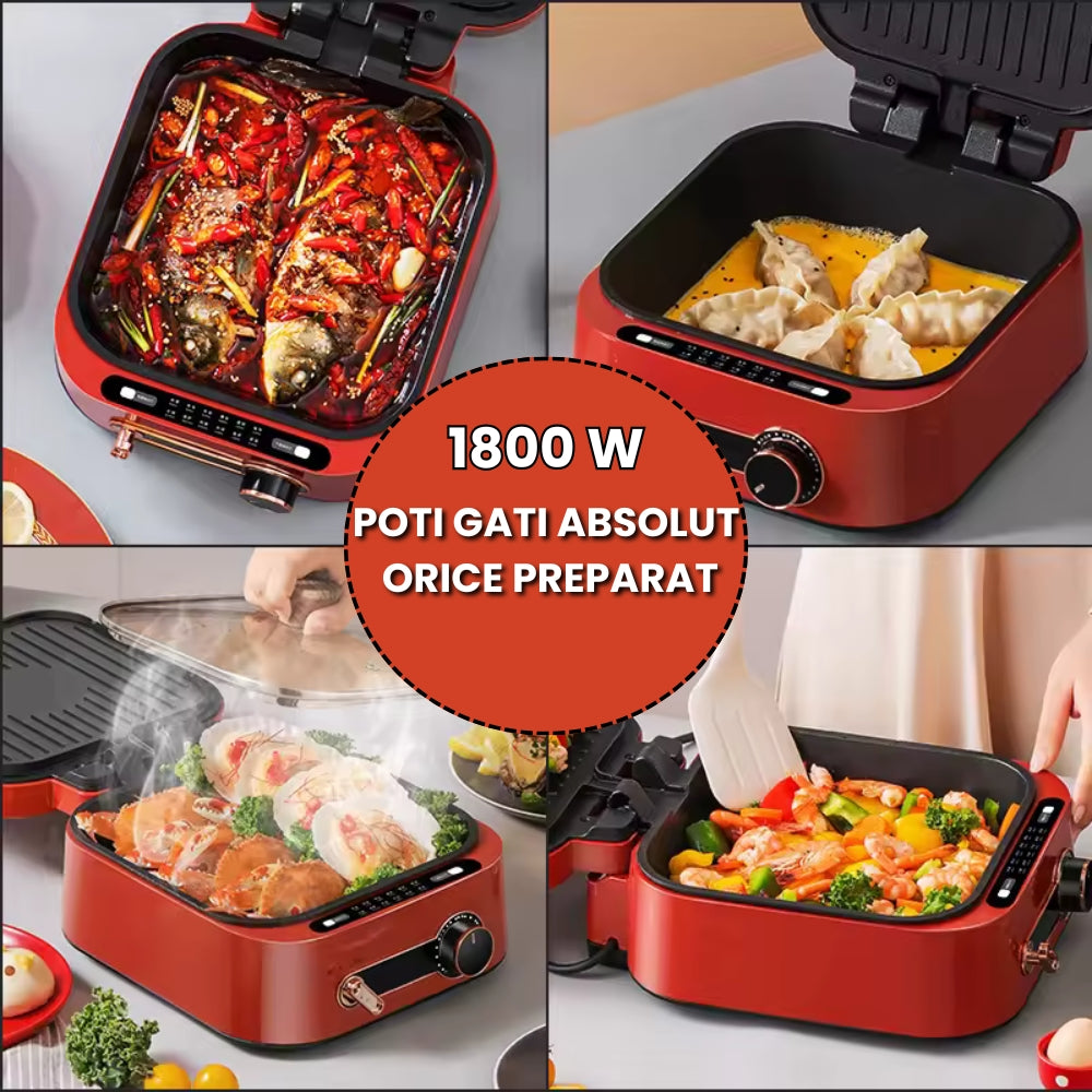 Mini Cuptor + Grill + Tigaie 3 în 1 – Ideal pentru orice bucatarie