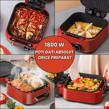 Mini Cuptor + Grill + Tigaie 3 în 1 – Ideal pentru orice bucatarie