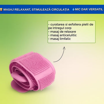 Perie din Silicon pentru Spălarea Corpului și Masaj – Curățare și Relaxare ca la Spa