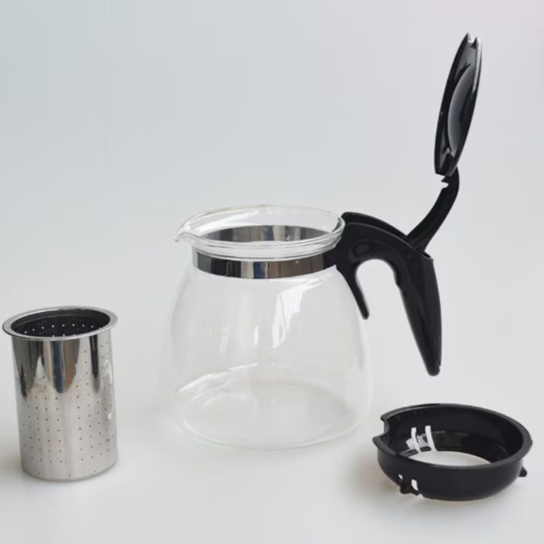Ceainic din sticlă termorezistentă cu infuzor din inox – 1100 ml