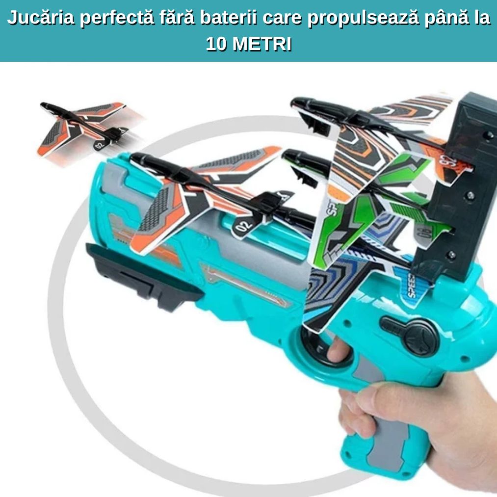 Pistol Lansator de Avioane de Jucărie – Distracție, Mișcare și Aventură pentru Copii!