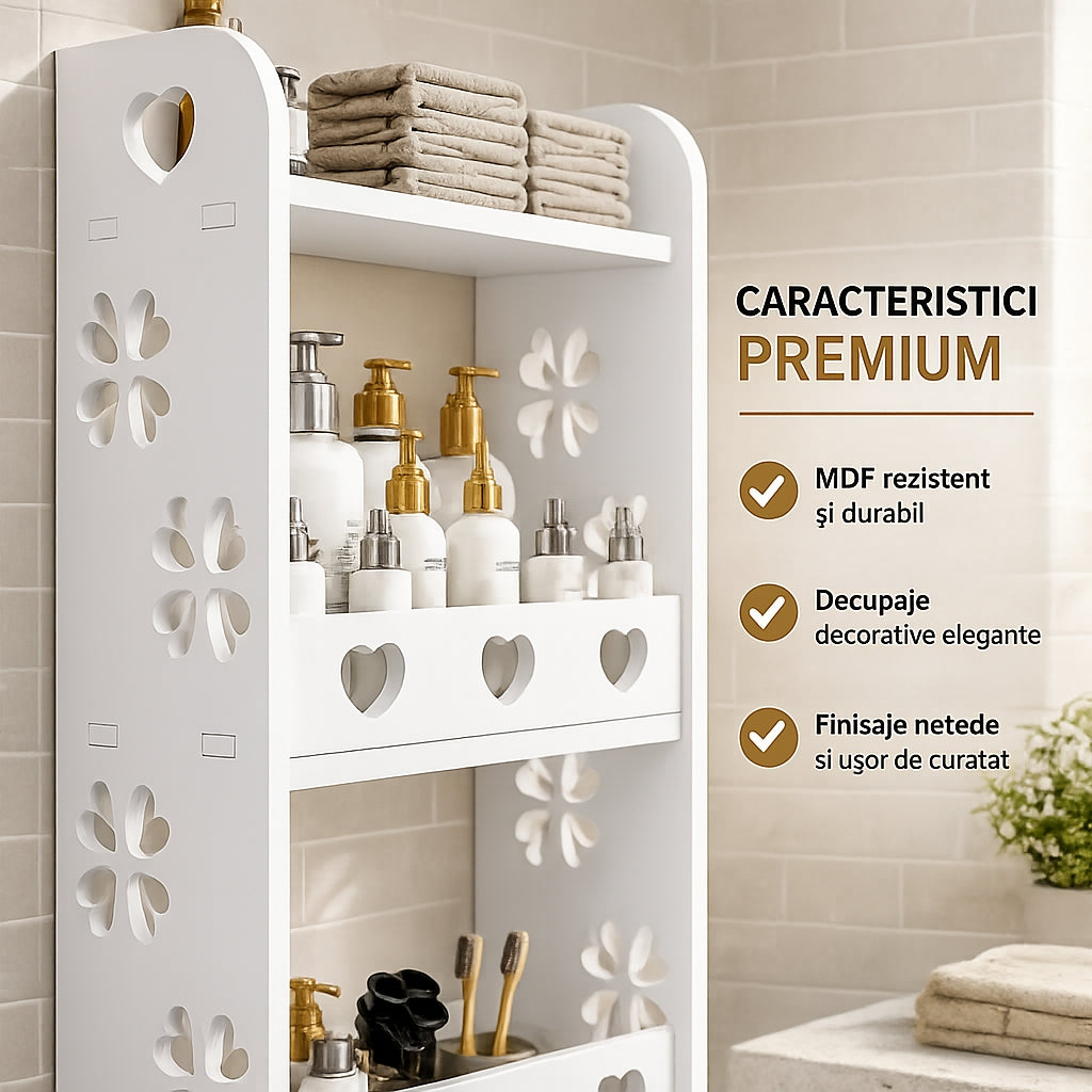 Raft de Perete din MDF 62 x 34 x 15 cm – Ideal pentru Depozitare și Decor