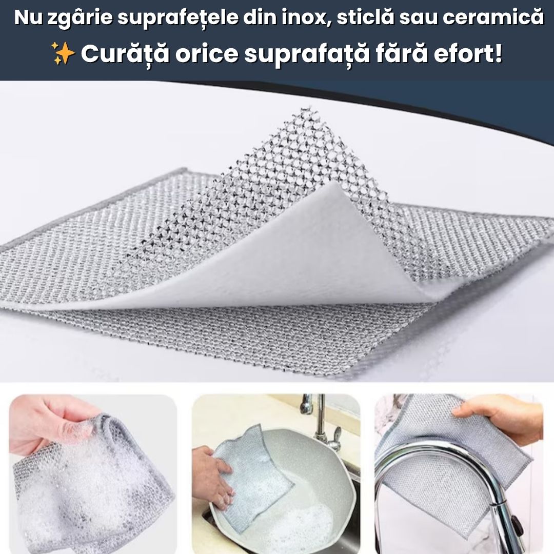 Lavete din Fibră Abrazivă 10+10 Gratis – Puternice, Durabile, Reutilizabile, Fără Zgârieturi