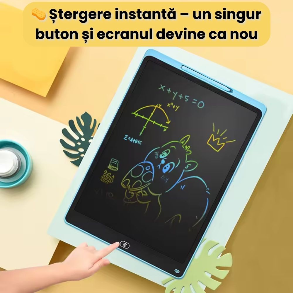 Tableta Digitală Color 10 Inch – Scriere & Desen, Ștergere Instantă