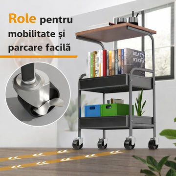 Măsuță cu Roți și Spații de Depozitare – Design Modern, Unic