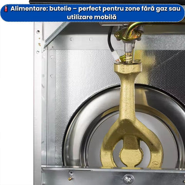 Aragaz cu 2 Ochiuri din Sticlă Termorezistentă – Alimentare la Butelie, Model Premium